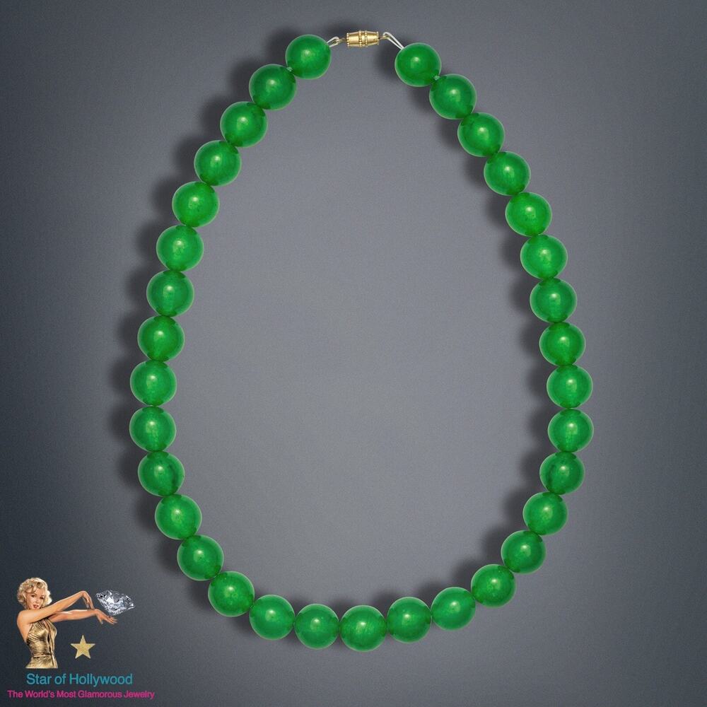 Imperial Natural Burmese Jade Bead Necklace, Miss Jadeite, Limited Edition